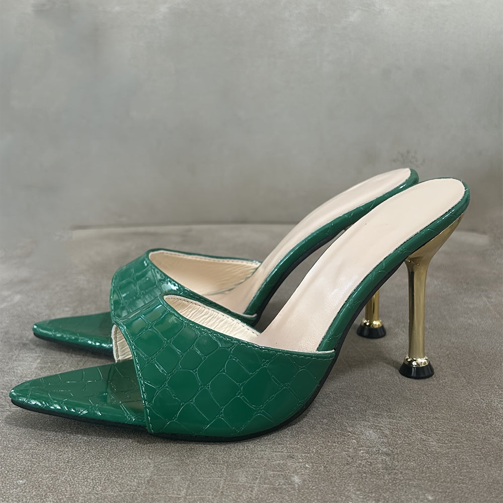 Sophia Crocodile Pattern Heels