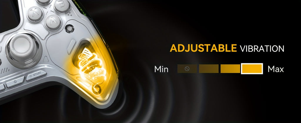 (No Drift)Interactive Screen Wireless Gaming Controller for iOS/for Switch/PC/Android/Steam Deck,Hall Effect Stick & Trigger,RGB Lighting,Remappable Buttons,1800mAh with Charging Dock-V2 (White). Notice Not Compatible with Xb