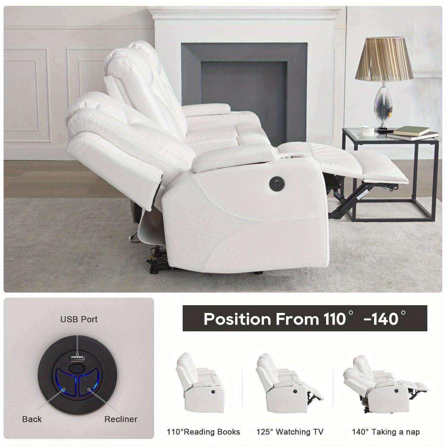 Trent Electric Reclining 3 Seater Sofa