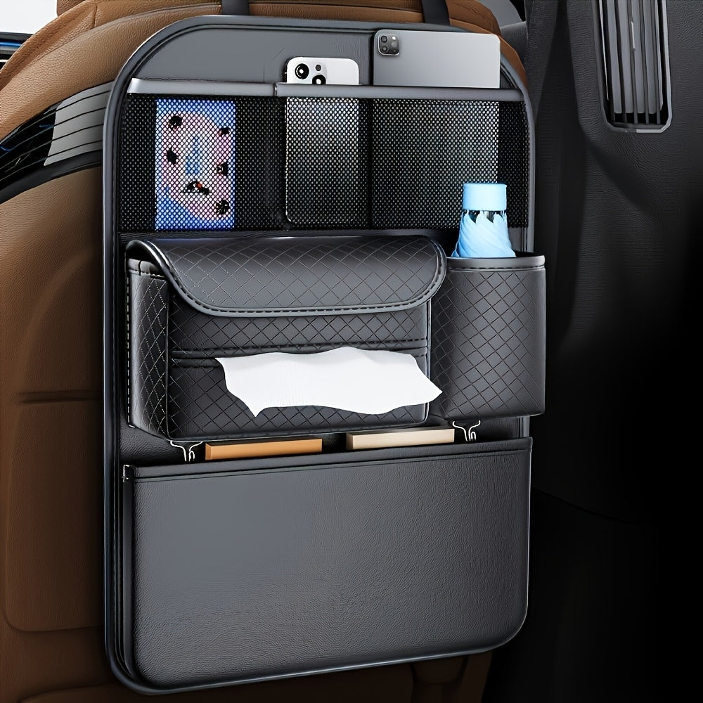 PU Leather Car Seat Back Organizer