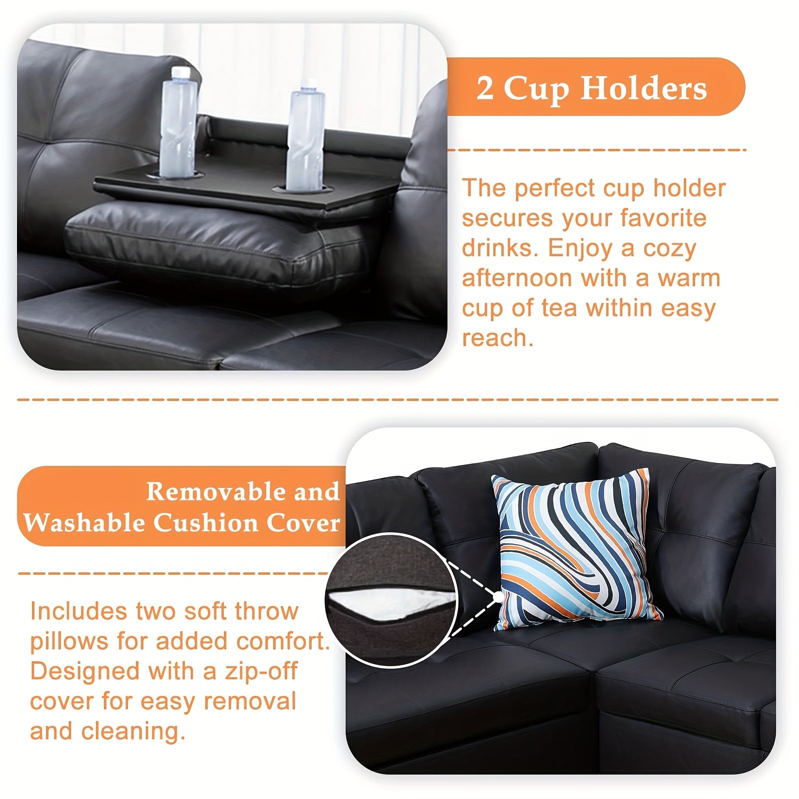 Leonard Luxury L-Shaped Sectional Set