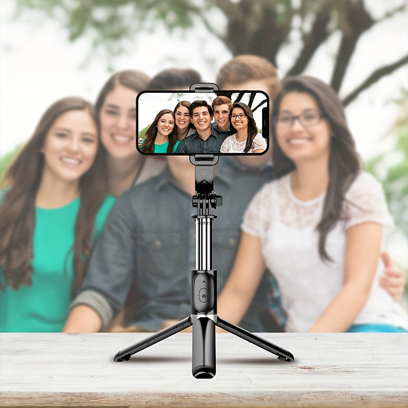 40 Inch Retractable Selfie Stick Professional Floor Tripod For Live Streaming, With Wireless Remote, 360° Rotation, Stable Anti-shake Design. Ideal For Travel Vlogs & Outdoor Live Streaming. Compatible With for iphone/Androi