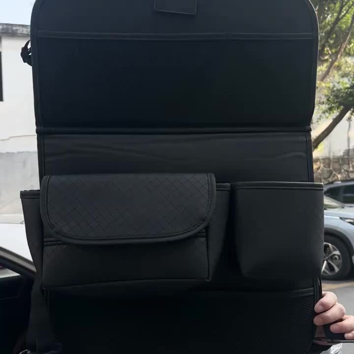 PU Leather Car Seat Back Organizer