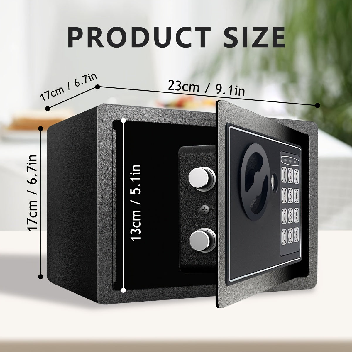 Fireproof Safes, Digital Keypad Home Safe with Sensor Light, Adjustable Shelf Security Safe for Money Business Office, with Fireproof Money Bag & Fireproof Bag, Money Safe Box