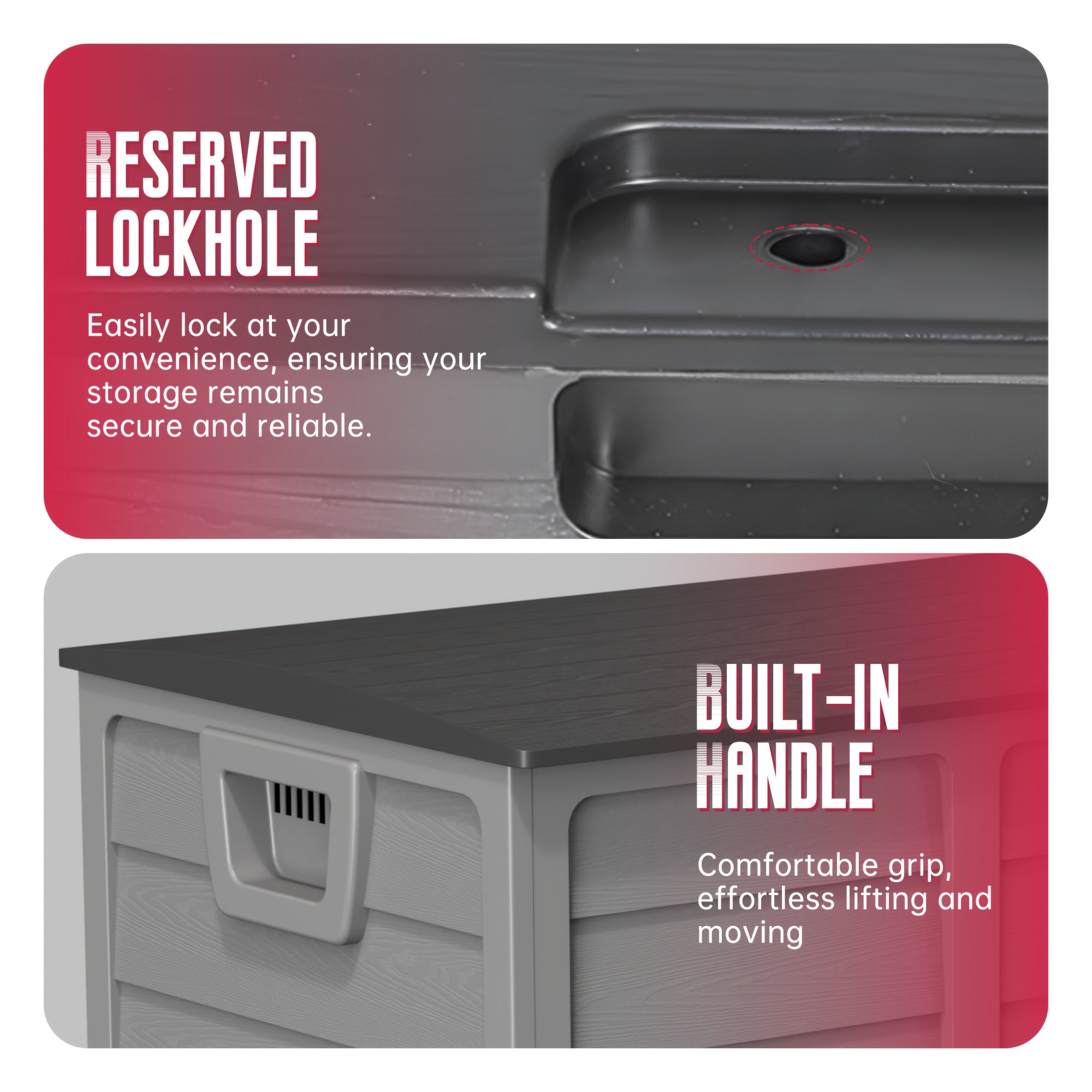 75 Gallon Resin Outdoor Storage Box with Handle