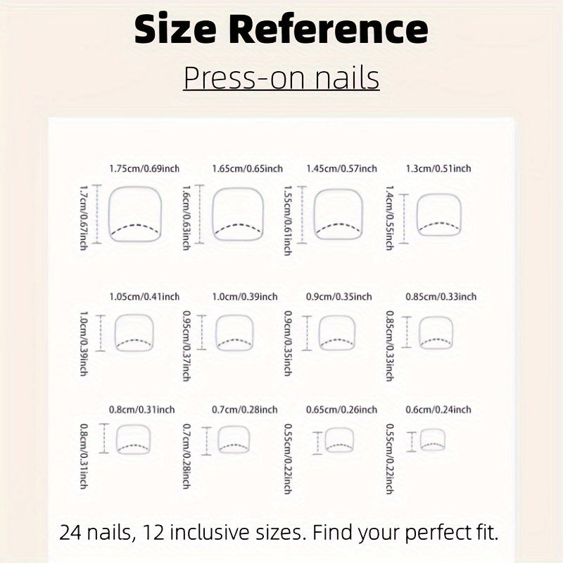 48-Piece Mixed Color System Press-On Nails Set with Square Shape, Long Length, Floral and Glitter Patterns, Glossy Finish - Includes Nail File and Double-Sided Adhesive for Women and Girls.