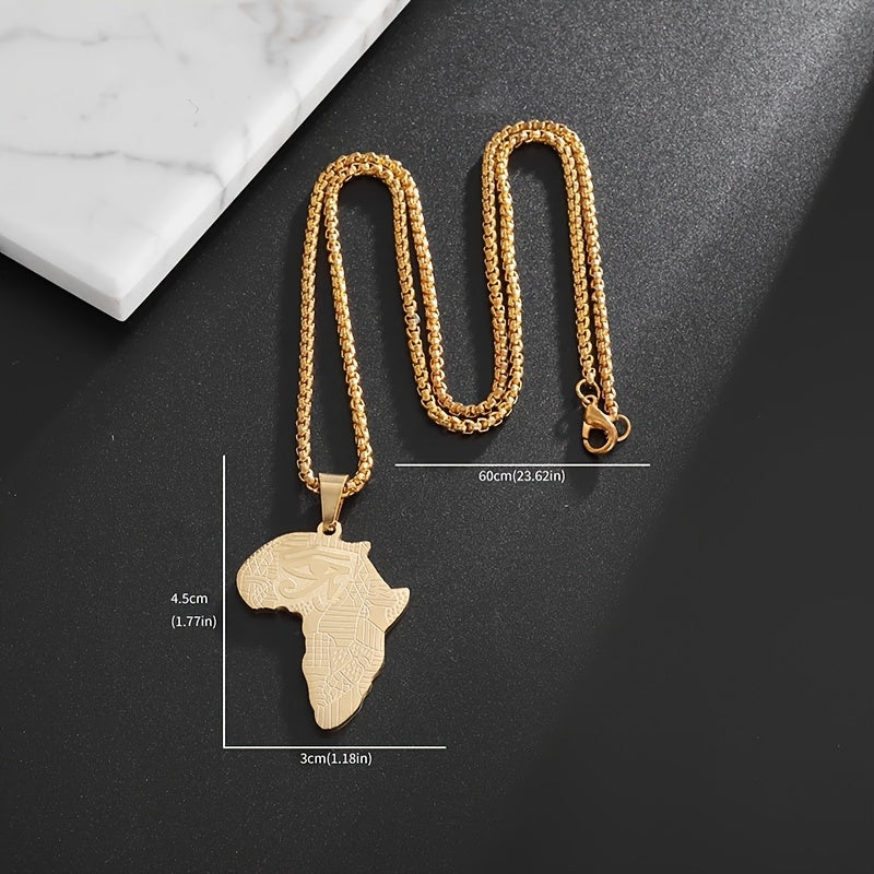 African Map Pendant Necklace
