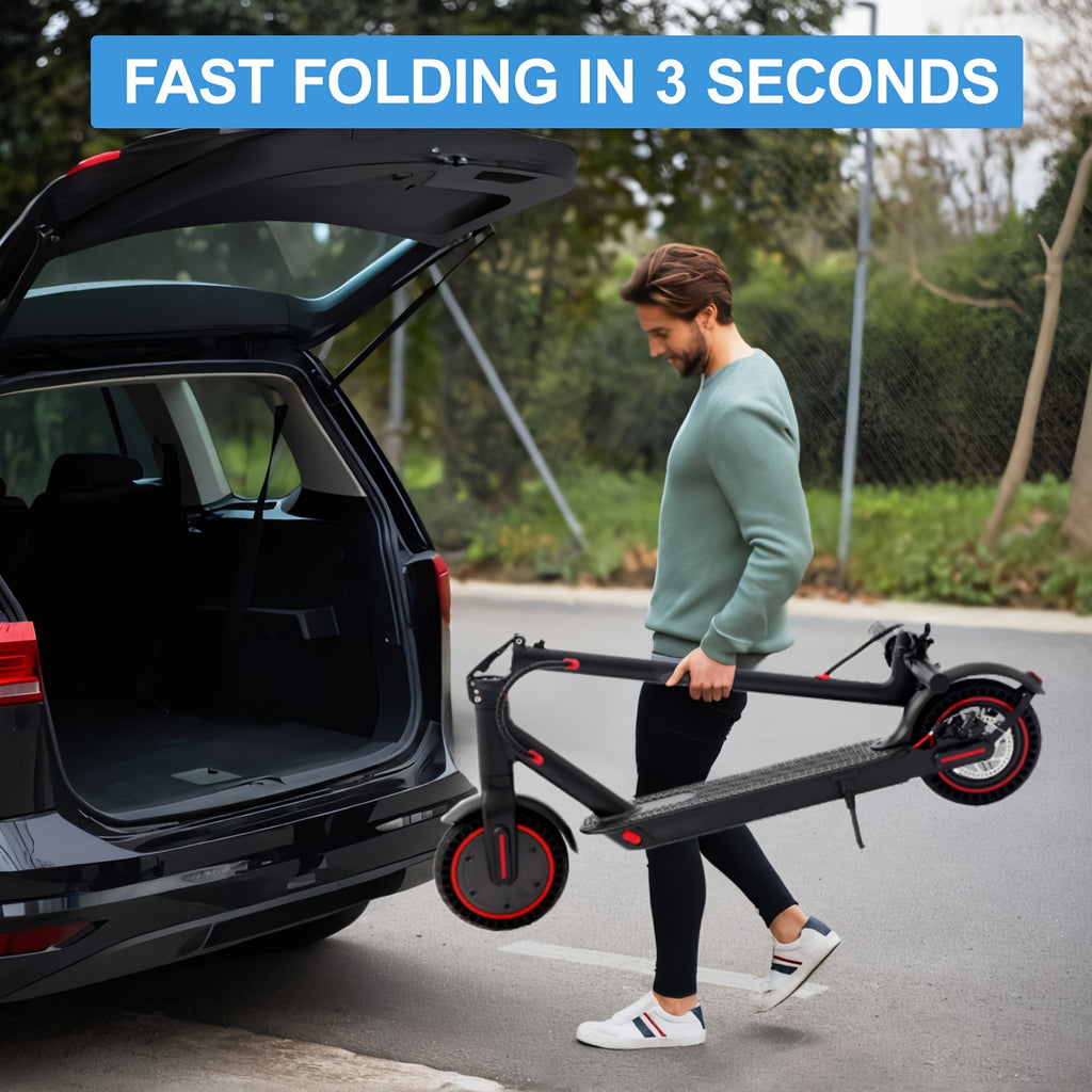 8.5 Inch Foldable Electric Scooter for Adults with LED Display Motor Power Ranges for 350W, Class A 7.8/10.4Ah Lithium Battery, 3 Speed Modes, 15 - 30 Mile Range And Maximum Load Capacity Of 220.46 LB