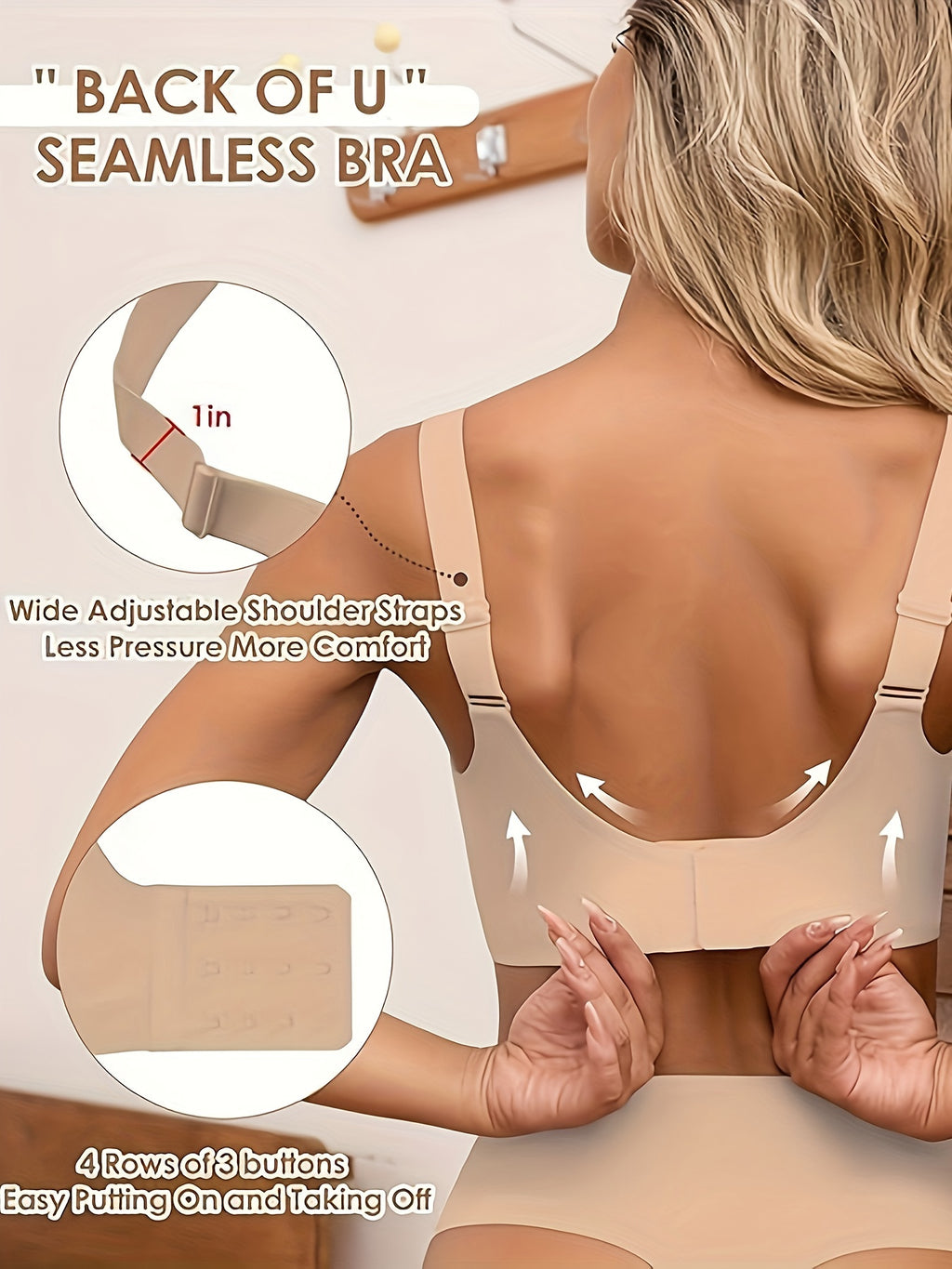 Solid Seamless Wireless Bra, Comfy Anti Sagging Push Up Sporty Women's Lingerie & Underwear