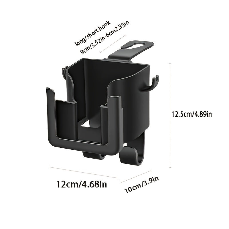 2pcs multi-functional car seat back storage rack with cup holder, mobile phone holder and hook - suitable for most models, can hold water bottles, milk tea bags, garbage bags and glasses, Car Storage, Cup Holders For Back Sea