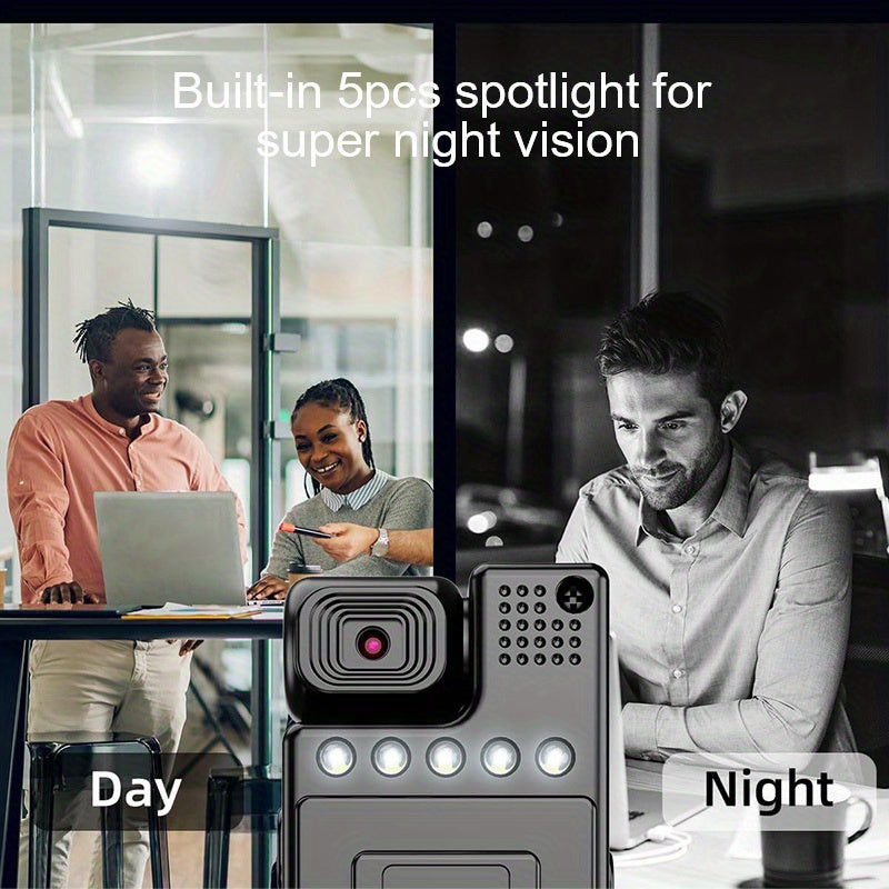 Smart Recorder - 1080P HD Body Camera, 180-degree Rotatable Lens, Handheld Pocket Camcorder, USB Charging, Perfect Gift for Holidays & Birthdays (SD Card Not Included), Travel Companion, Event Recording, Lightweight Camera, C