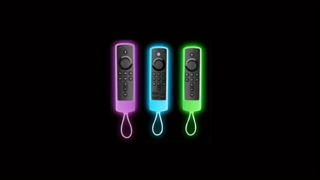 Alexa Glow-in-the-Dark Silicone Case Cover - Protect Your Fire TV Stick 4K Remote and Enhance Gaming Experience - Compatible with 4K+, Lite, Cube, Lanyard for Easy Access