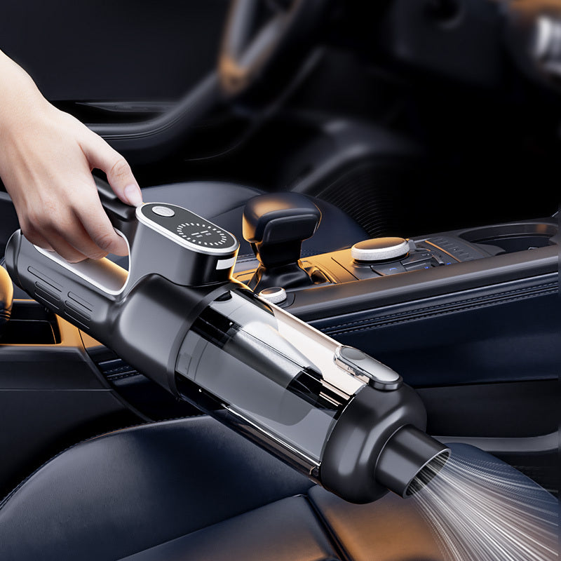 [2-in-1 Car Vacuum Cleaner] 2-in-1 Portable Wireless Brushless Car Vacuum Cleaner | Handheld Cordless Vacuum & Air Duster with LED Light, Multi-Nozzles for Car, Home, Office, Pet Hair | 15KPa Suction Power, 0.3H Runtime, USB