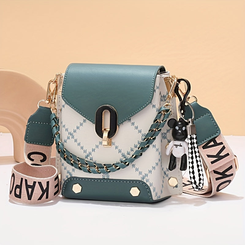 Small Bag For Women, Multi-layer Practical And Versatile, Fashionable And Lightweight Single-shoulder Crossbody Bag, Convertible Handbag With Adjustable Strap & Top Handle, Zipper Closure, Keychain Charm, Chic Style, Fashion