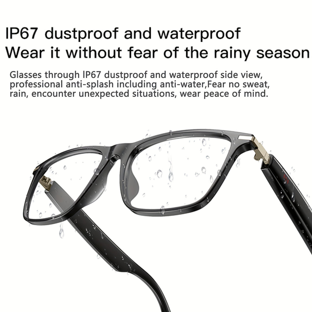 OICIIDO AI Smart Glasses, New Multifunctional Audio Glasses for Men and Women, Support Real-Time Translation for 160+ Languages and Video Translation, Equipped with Chat GPT System, Built-In Microphone and Speaker, HD Voice C