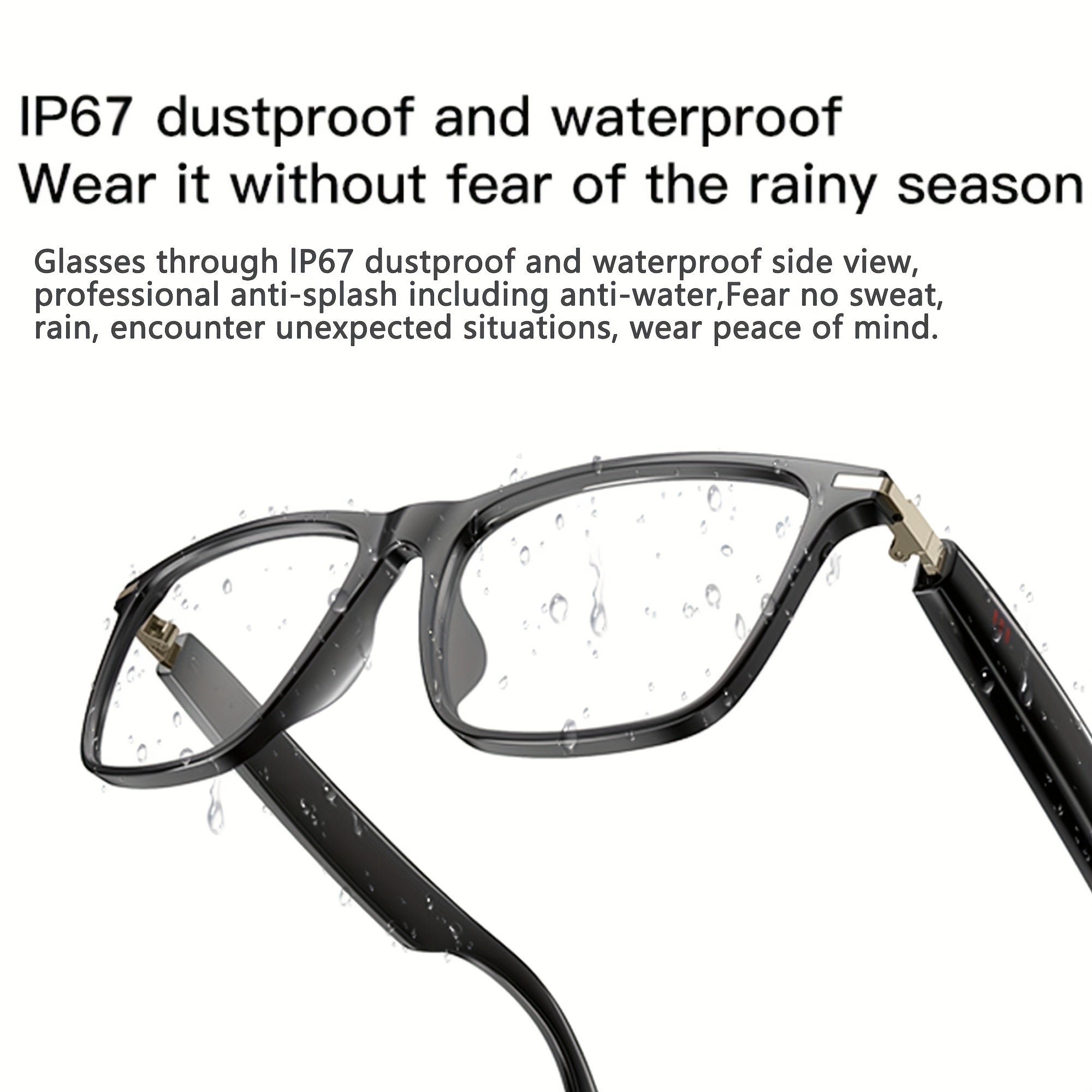 OICIIDO AI Smart Glasses, New Multifunctional Audio Glasses for Men and Women, Support Real-Time Translation for 160+ Languages and Video Translation, Equipped with Chat GPT System, Built-In Microphone and Speaker, HD Voice C