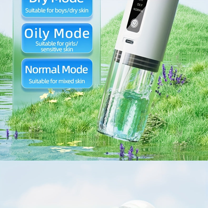 [USB Charging Beauty Device] 6-Head Blackhead Cleaner, Vacuum Electric Blackhead Pore Cleaner, USB Charging Mini Bubble Beauty Device, To Activate Heating Mode, Press And Hold The Power Button For 3 Seconds. Automatically Mai