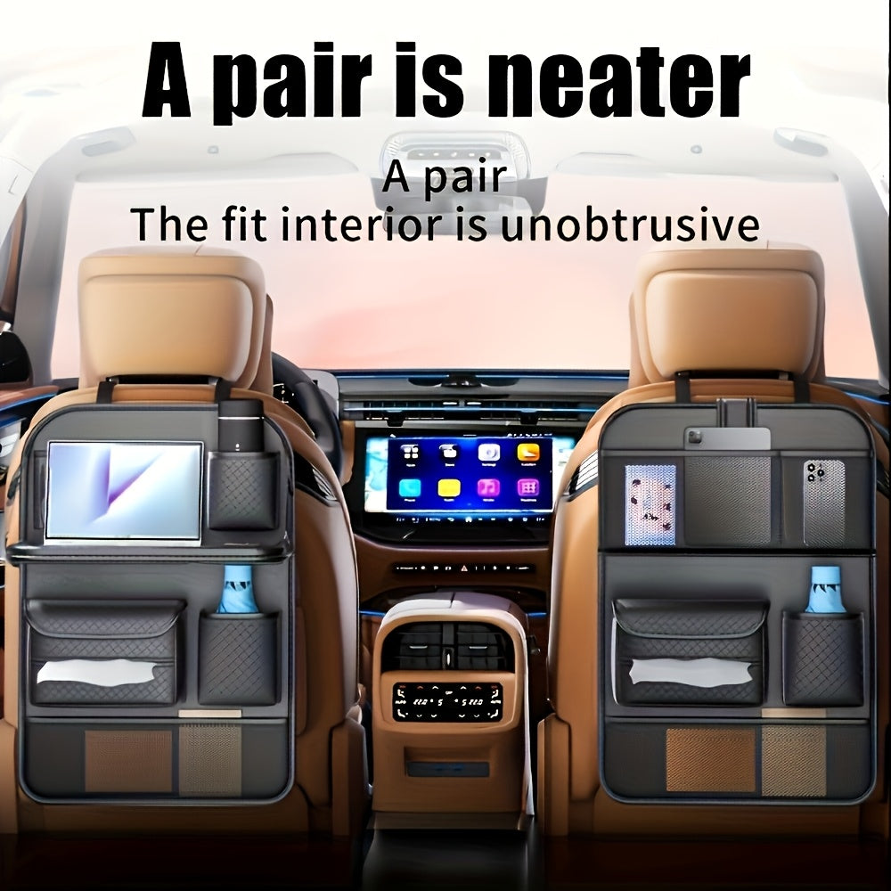 PU Leather Car Seat Back Organizer