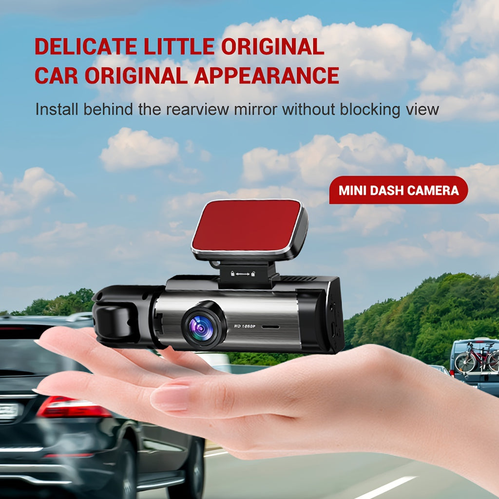 NTTAMHM Dual Camera Dash Cam with 3.16" IPS Screen, IR Night Vision, Loop Recording, Wide Angle Lens, Motion Detection, View Angle, Dual Cameras, Car Dash Cam, Modern Car Accessory, Driving Enthusiasts