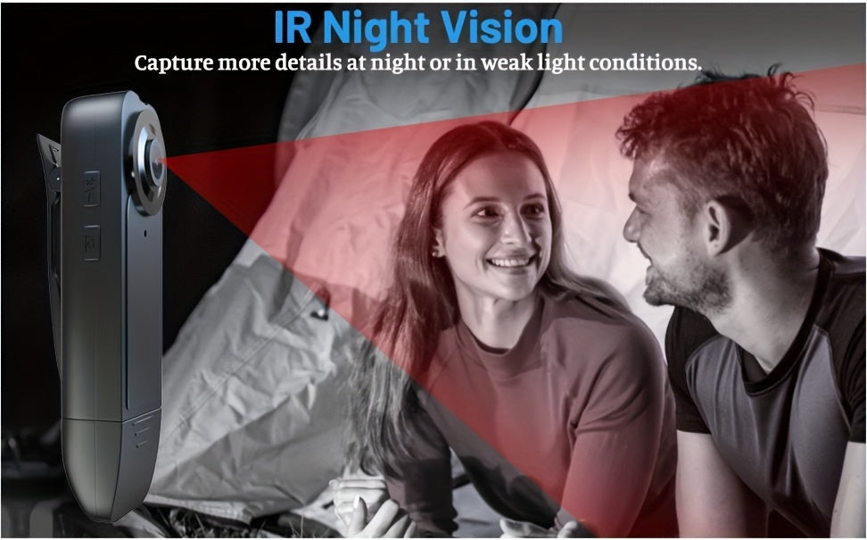 Body Camera, 1080P 64GB Body Camera with Upgraded Clip, Wearable Camera with Motion Detection and Night Vision, Suitable for Proof of Work, Delivery, Outdoor Travel, Personal Use