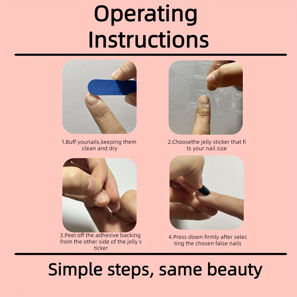 [Trendy Nail Designs] Box of 24 European & American Press-On Nails, Gorgeous & Cool Mixed Black, White & Gray, High-End Design, Medium Square Style, Suitable for & Women, Daily Wear, Gift with 1 Jelly Glue & 1 Nail File, Quic