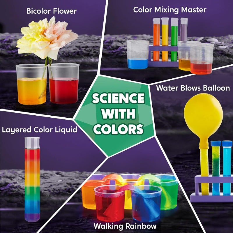 50+ Wonder Science Kit, Experiments Educational Toy For Kids: Growing Crystal Tree, Explore Chemistry Reactions & STEM Lab Activities - Ultimate Birthday Christmas Gifts For Boys And Girls Ages 6-12