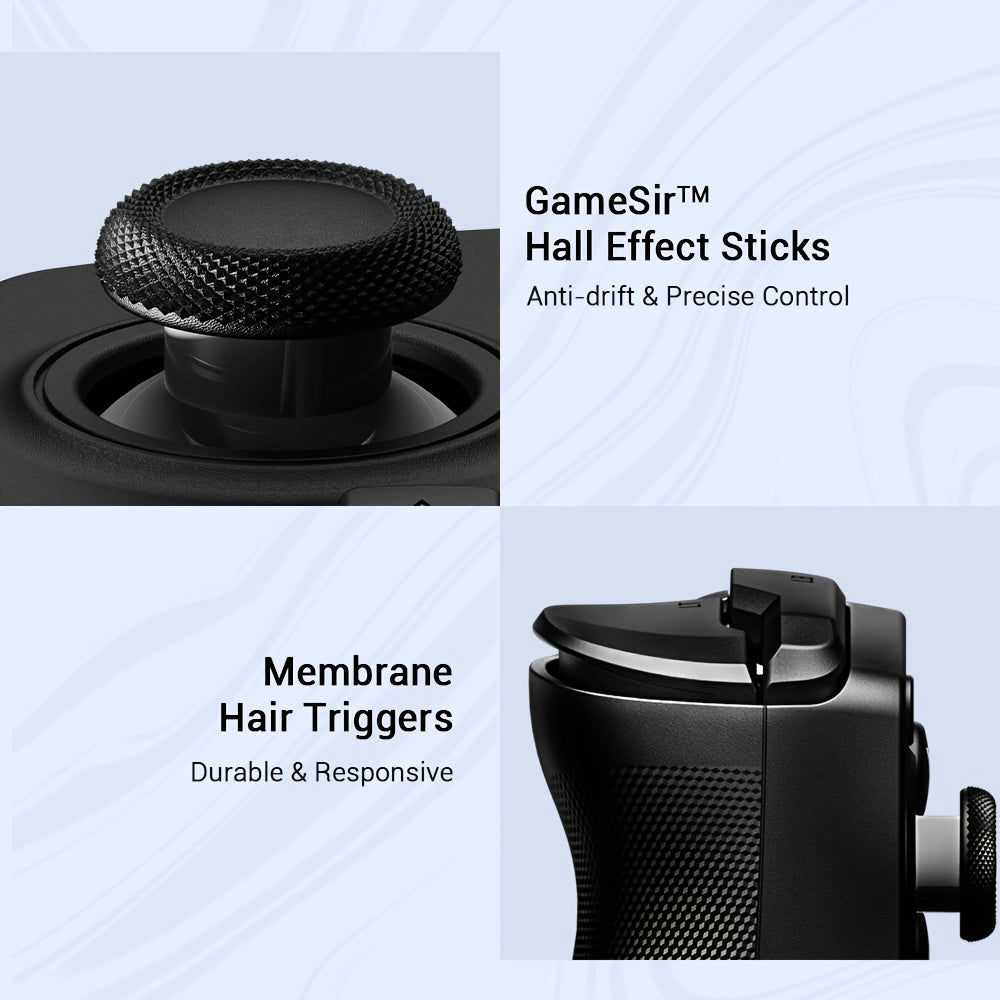 GameSir X5 Lite Mobile Gamepad Game Controller: Hall Effect Sticks for FPS/MOBA | Ultra-Light 135g | Turbo Buttons | Pass-Through Charging | for iOS/Android Phone, Fps Gaming, Gaming Accessory, Portable Controller, Compact Ga