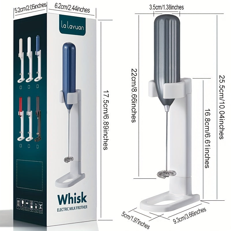 Lalayuan Powerful Electric Milk Frother & Drink Mixer - Heavy-Duty Stainless Steel Handheld Electric Whisk with 2-in-1 Design, 2-in-1 Foaming & Blending