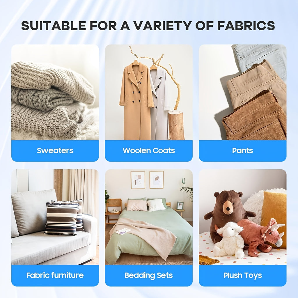 Lint Remover, Fabric Shaver and Lint Brush for Clothes Cleaning - Household Tool to Remove Pilling from Sweaters, Sofas, Furniture & Textiles, Textile Maintenance, Sweater Care, Handheld Device, Portable Cleaner, Durable Cons