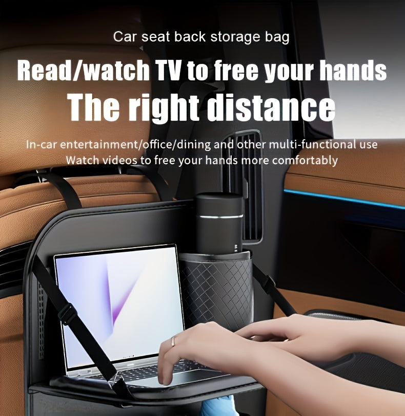 PU Leather Car Seat Back Organizer