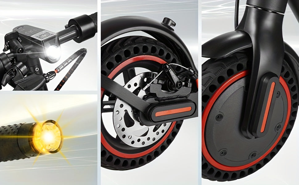 8.5 Inch Foldable Electric Scooter for Adults with LED Display Motor Power Ranges for 350W, Class A 7.8/10.4Ah Lithium Battery, 3 Speed Modes, 15 - 30 Mile Range And Maximum Load Capacity Of 220.46 LB