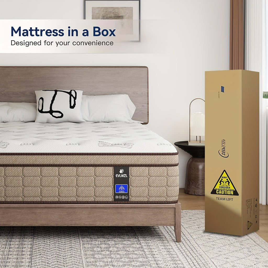 Solana 10/12 Inch Hybrid Mattress in a Box with Memory Foam