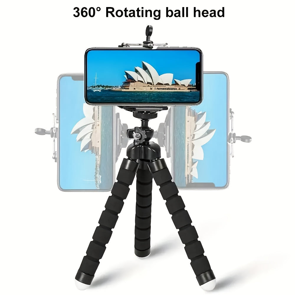 [Foldable Universal Stand] Octopus Phone Holder, Camera Stand - Durable and Sturdy, Foldable, Multiple Folding Without Damage, Suitable for iPhone and Other Mobile Phones and Camera Models, Tripod Stand, Desktop Stand, Univer