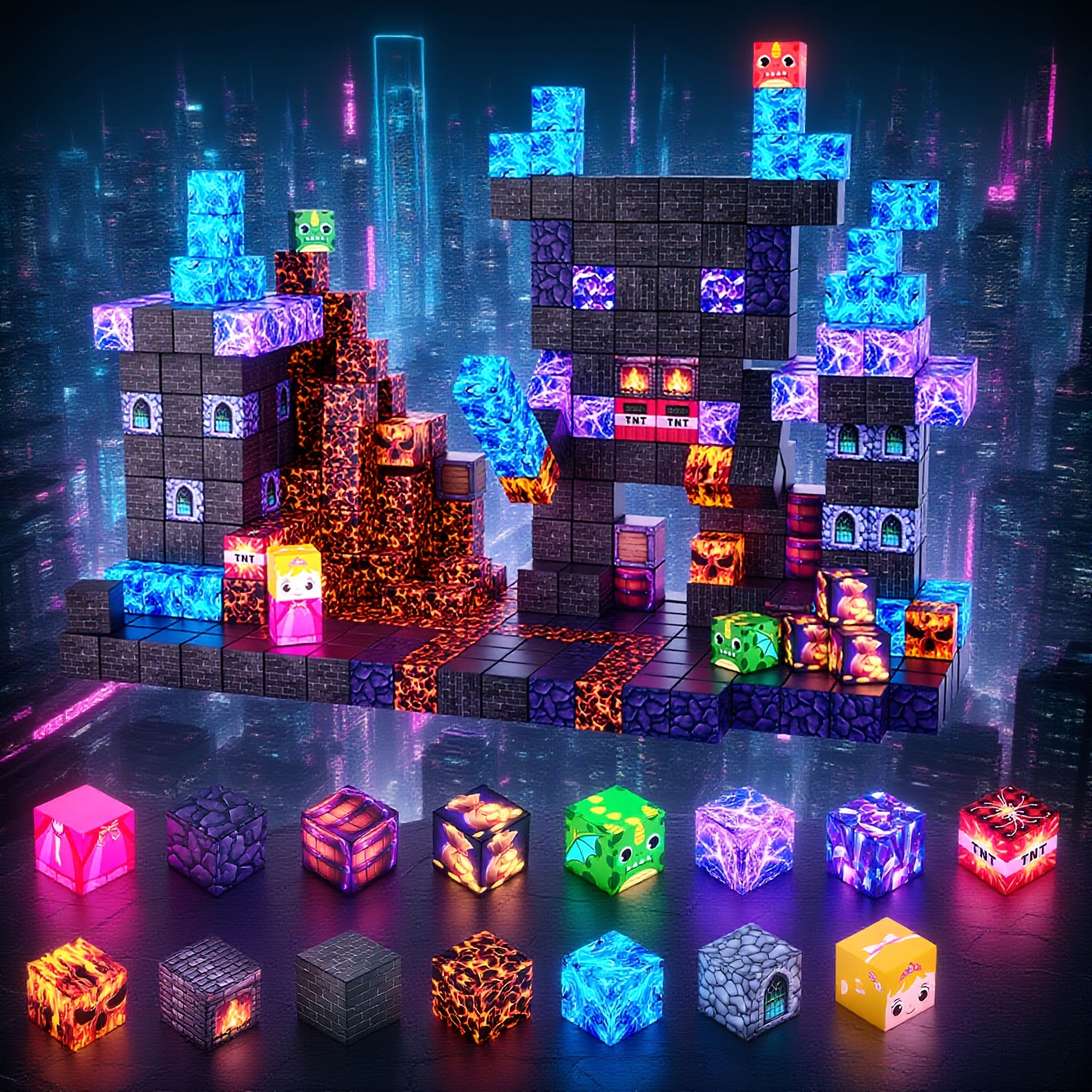 100pcs Magnetic Building Blocks Game-Based Build Cave World with Magnet Construction Toys STEM Sensory Gift for Boys Girls Birthday, Magnet Blocks, Magnet Balls, Magnet Game, Magnet Block, Magnet Ball, Magnet Games, Learning