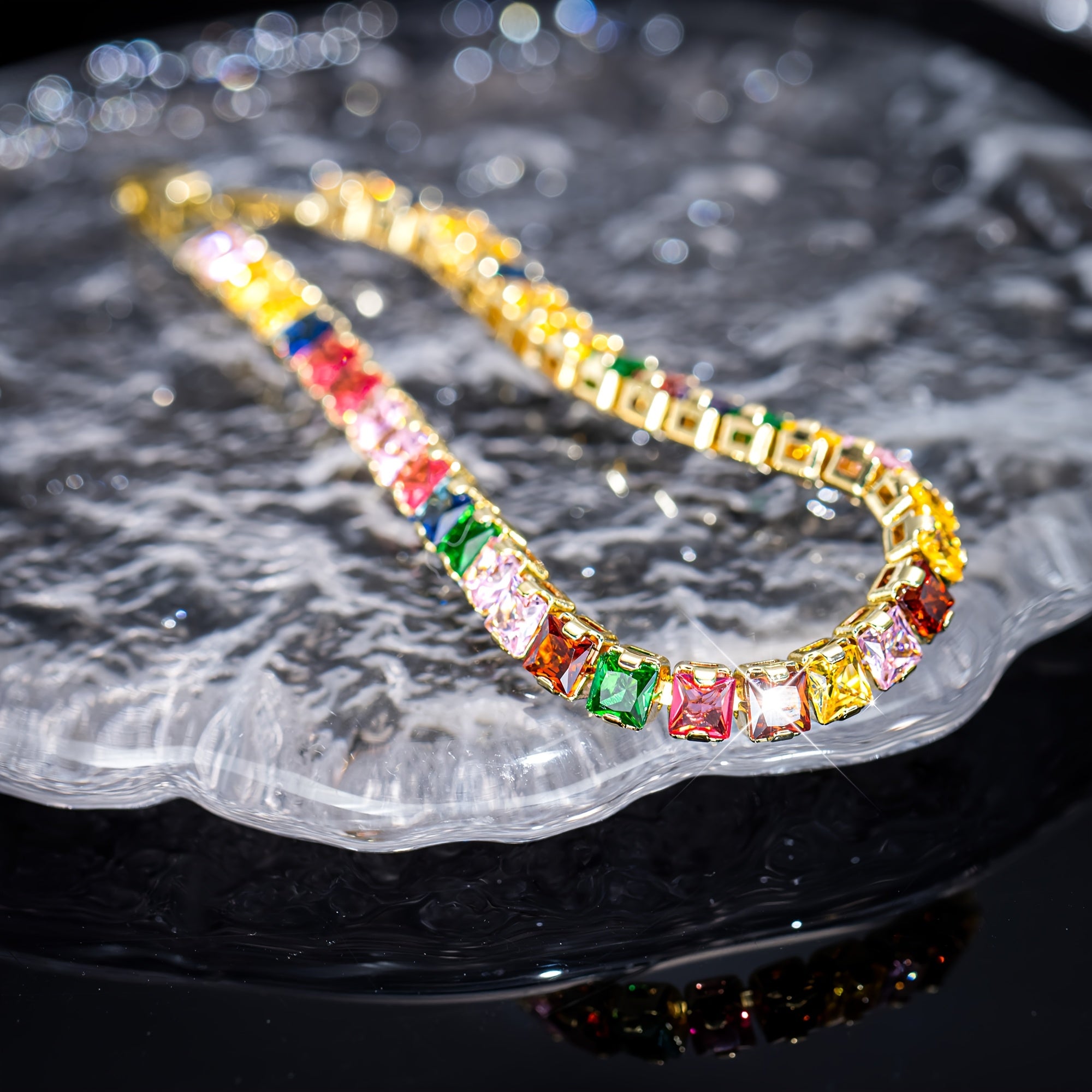 Multicolor Zirconia Tennis Bracelet