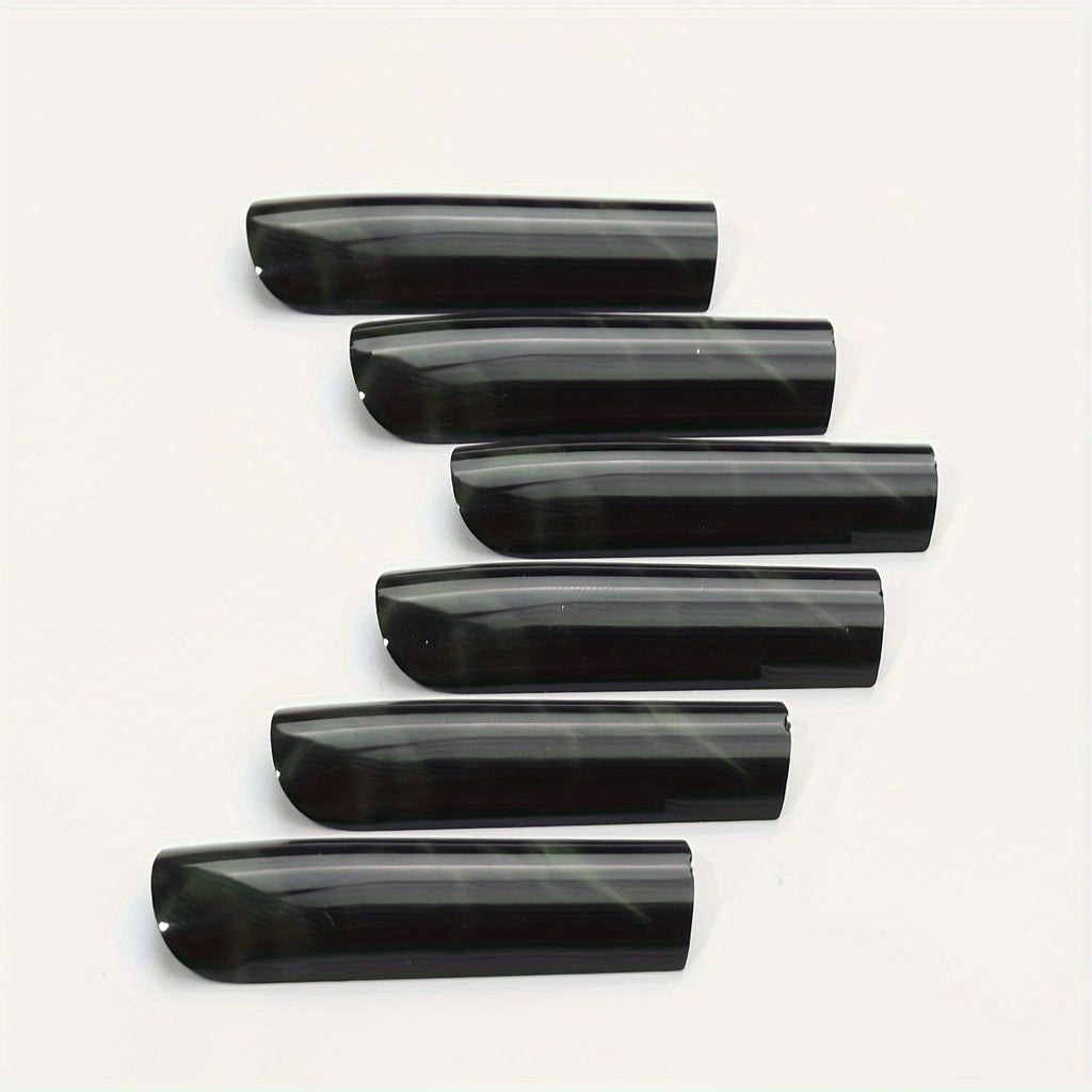 [Autumn Artificial Painting] 24pcs Blue Smoke Green Artificial Jade Ink Wash Painting | Minimalist White Highlights, Essential for Autumn and Winter Cool Style, Includes One Jelly Glue and a Polishing Scraper