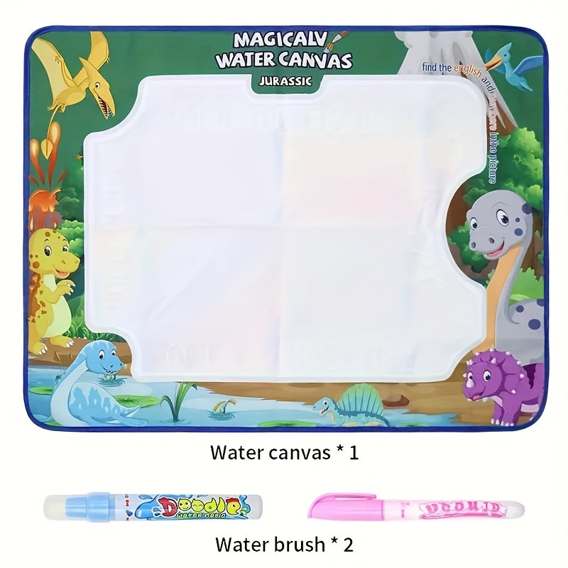 1pc Magic Water Canvas Graffiti Mat - Non-Toxic Washable Kids art mat with Water Painting, Portable Drawing Board with Soft Cloth Storage, for Home, School, Travel - Ideal Birthday or Christmas Gift for Boys & Girls, Home Lea