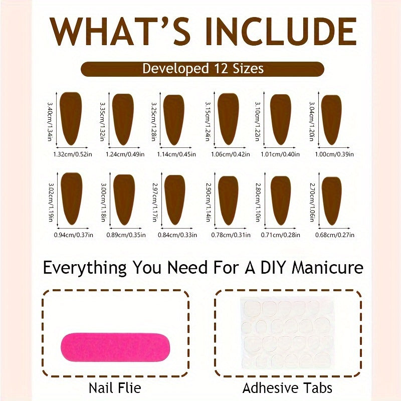 24 French Pointed Almond Long Holiday Nails, French Multi-Color Leopard Print with Slim High-Heeled Nail Tips, Autumn And Winter Sticky Nails, a Full Set of Sticky Nails, Suitable for Women And Girls.