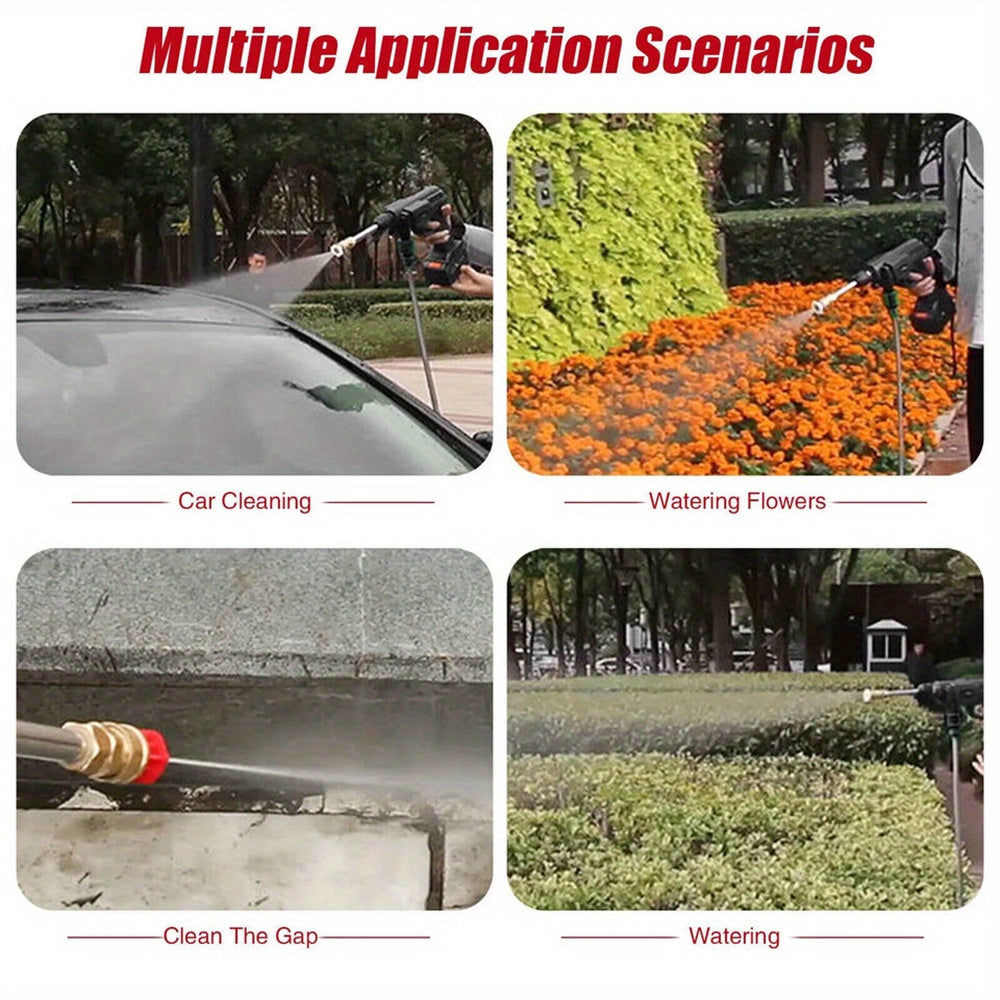 300W 30Bar Cordless High Pressure Car Washer Spray Water Gun Foam Generator Car Washing Machine for Home