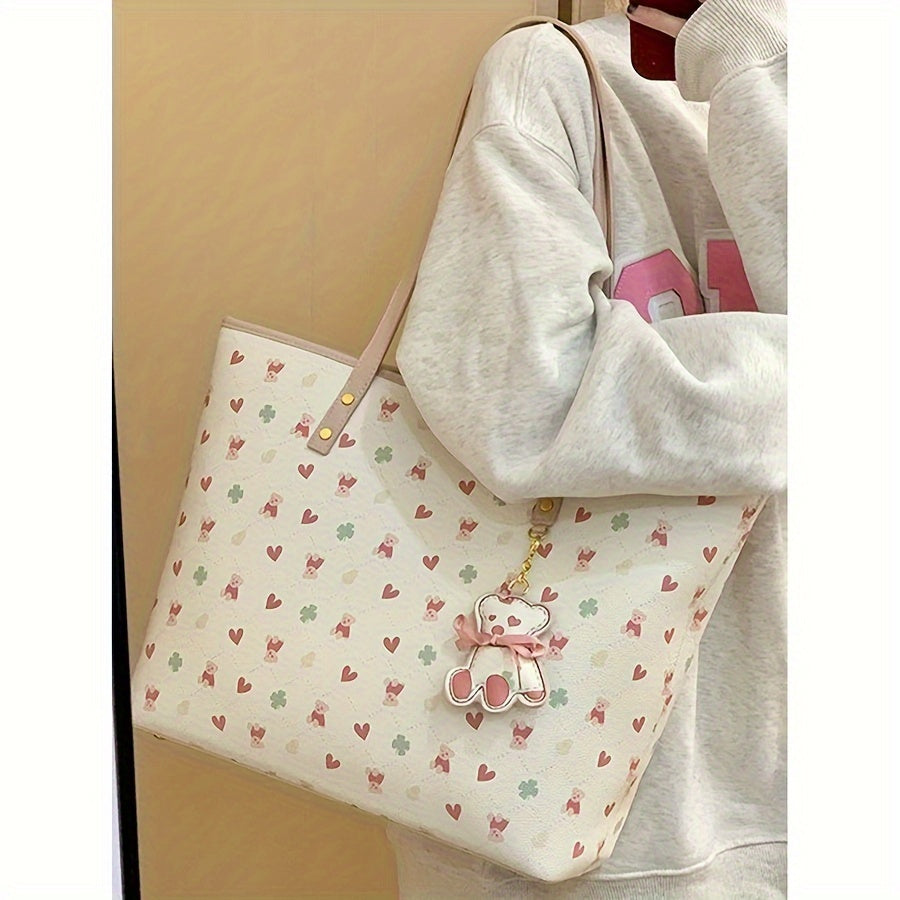 Adorable Pink Bear Laptop Bag