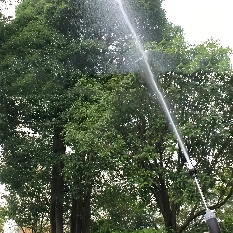 [Portable | High-Pressure] 1pc Portable High-Pressure Hose Spray Gun | Adjustable Thick Rod Spray, Multi-Functional Garden Hose Nozzle | Durable Plastic Construction, Adjustable Spray Pattern, 3/4" and 1/2" Quick Connect Adap