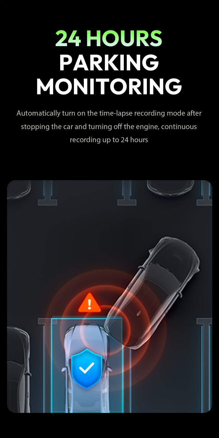 Front Car Dash Cam with 3K, 140° Wide Angle Lens, Built-In Wifi GPS, Night Vision, Motion Detection Alerts, Parking Mode, WDR, 24H Motion Detection, Dash Cam Front And Rear Wireless, Dash Cam with Wifi, Dash Cam for Car, Das