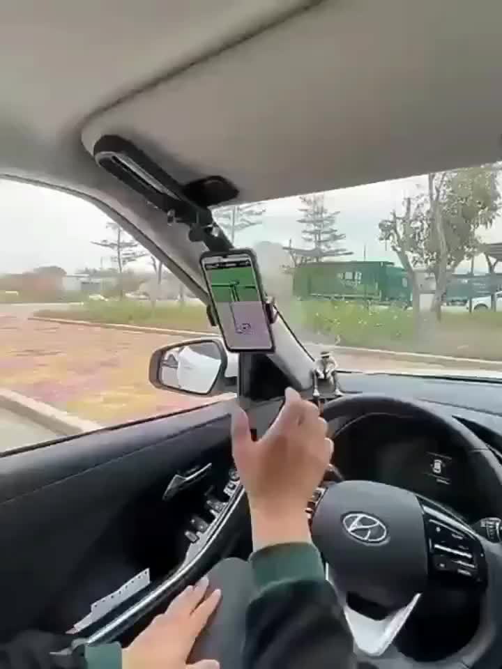 Car Phone Holder, 1080° Rotating Sun Visor, Multifunctional Mount, Safe and Convenient Hands-Free Driving Solution, Suitable for iPhone and Other Smartphones