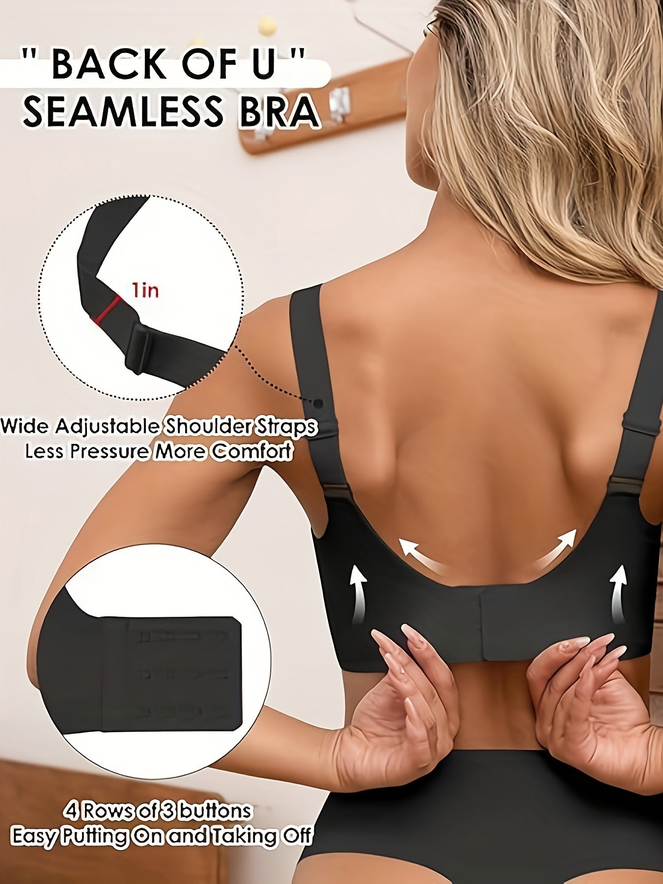 Solid Seamless Wireless Bra, Comfy Anti Sagging Push Up Sporty Women's Lingerie & Underwear