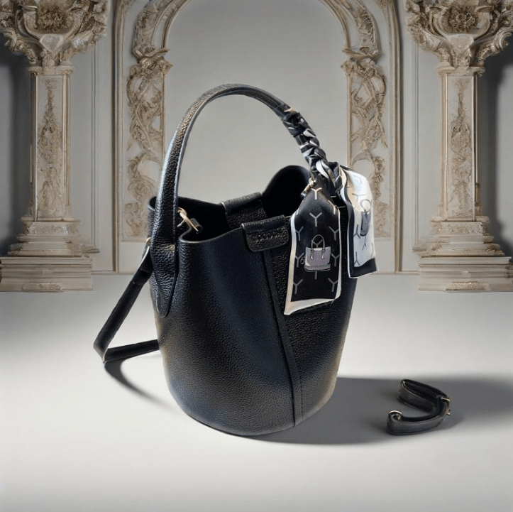 Designer Fashion Red Bucket Bag for Women, Spring/Summer, Solid Color, Magnetic Closure, Hand Wash, with Lining, Messenger Shoulder Bag