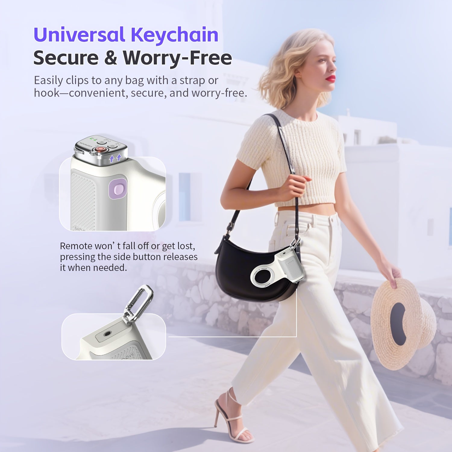 COMITOK MOCA Only for iPhone Shutter Device, Compatible with 26 & 18, One-Tap Camera Activation for iPhones, Supports Exposure Lock and Brightness Adjustment, Flip Front/Rear Cameras in One Tap, DSLR Style Release Button, ic