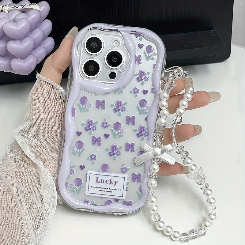 A stylish and thick shockproof phone case with unique design, cute print with lanyard chain phone case for Apple series 111213141516promax series A05/A15/A25/A35/A55/S23/S24Ultra/S25Ultra