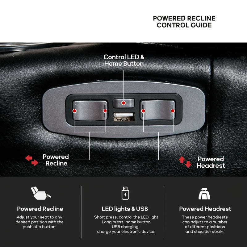 Men's Luxury Electric Recliner Chair, Heavy-Duty Metal Frame, Plush Leather-like Upholstery, Dual-Motor Lift & Recline, USB Ports & Cup Holders, Hidden Storage Armrests, Headrest Adjustment, for Home Theater Seating