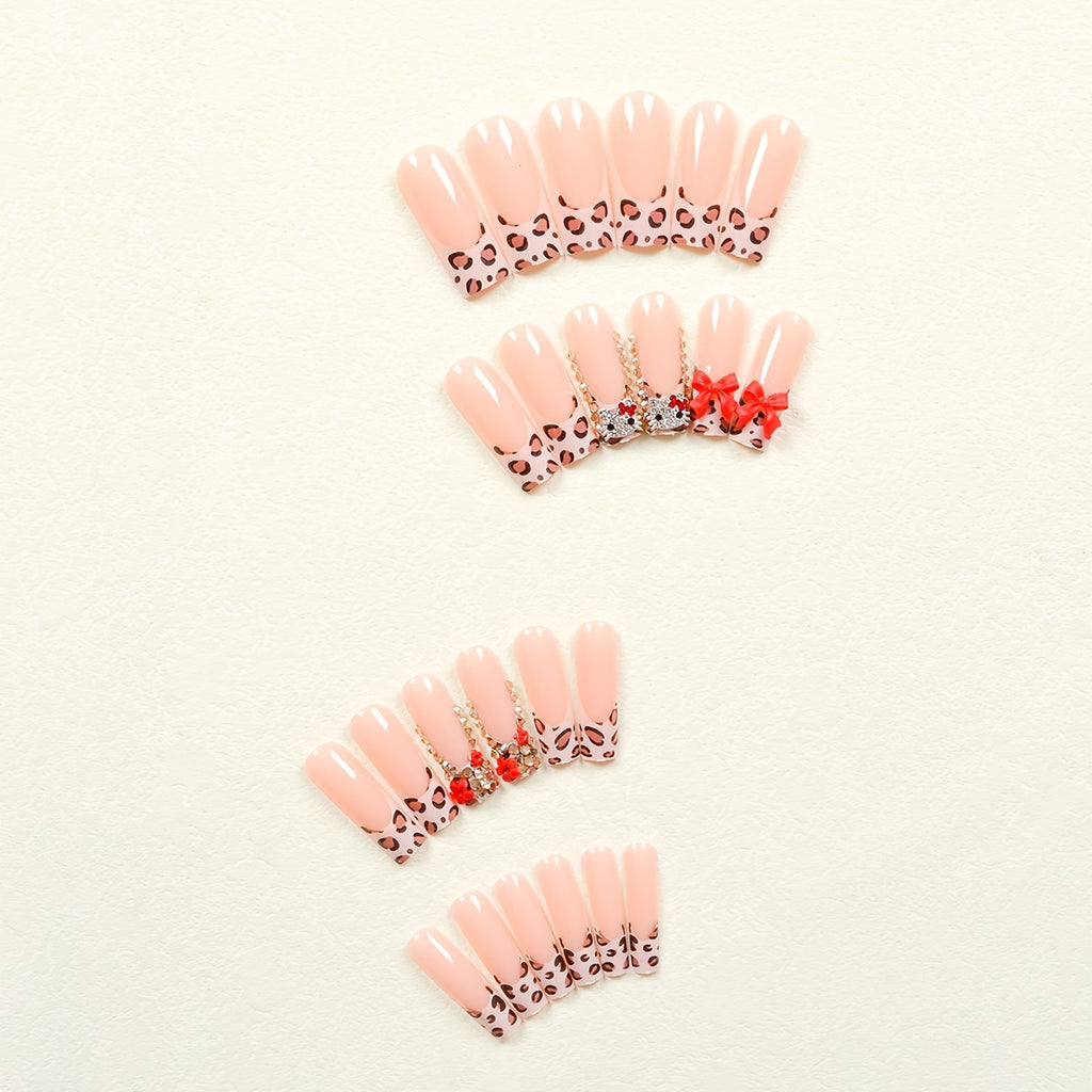 Daisy Leopard Hello Kitty Press-On