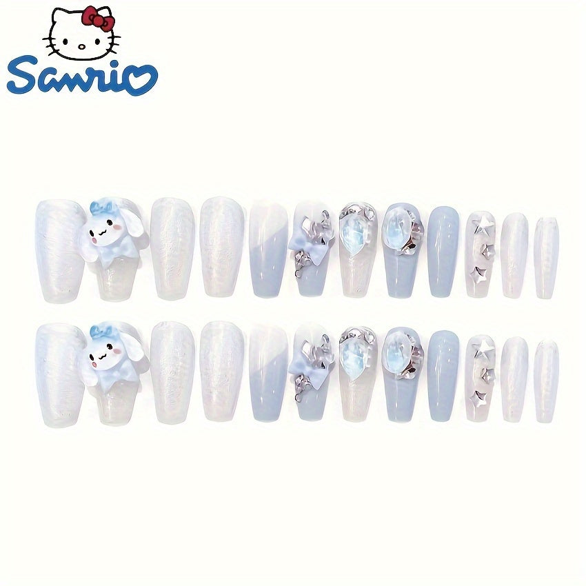 [Authorized] Sanrio Xinnamorol Nail Patch - Cute Sanrio Character Medium Length False Nails with Matte Finish, No Glitter Flavor, Easy Application Nail Decorations for Hands & Feet - Perfect for Sanrio Fans & Gifts